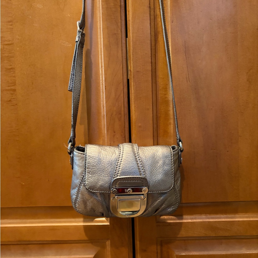 Michael Kors Pewter Metallic crossbody bag